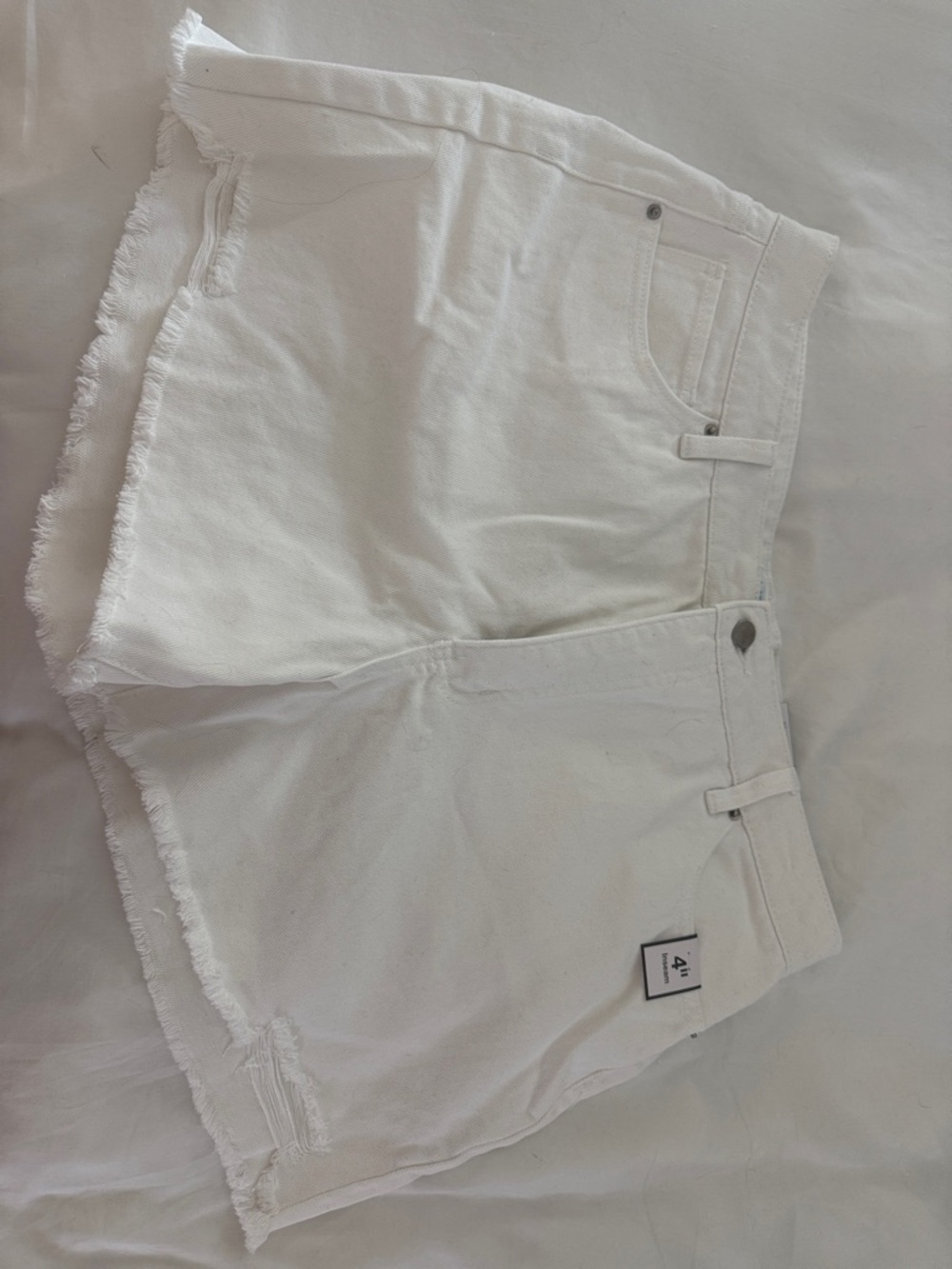 Time and Tru White Denim Shorts